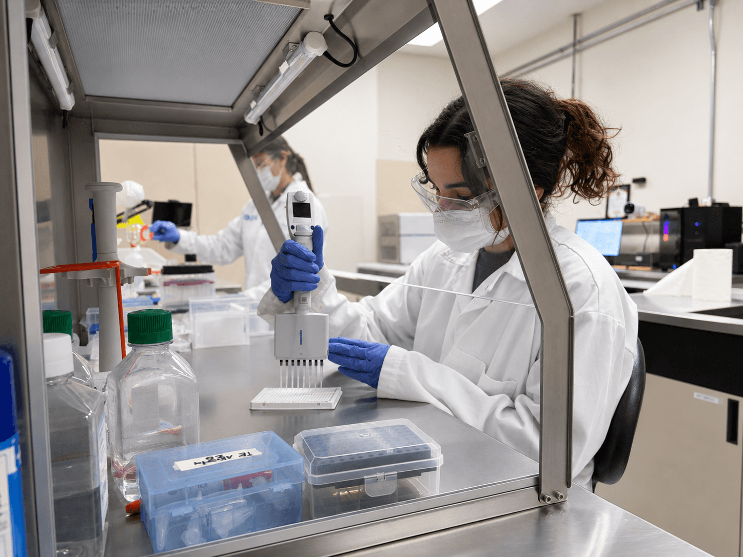 Granatum Bioworks lab bench during sequencing sample prep